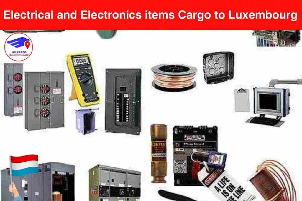 Electrical and Electronics items Cargo to Luxembourg From Dubai