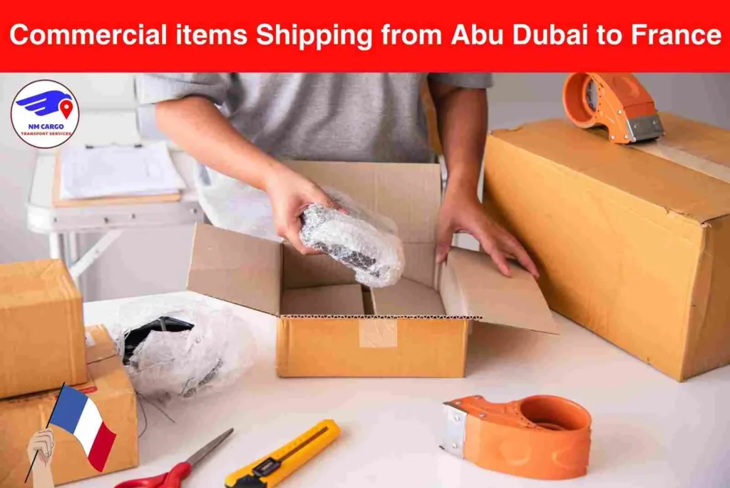 Commercial items Shipping from Abu Dubai to France