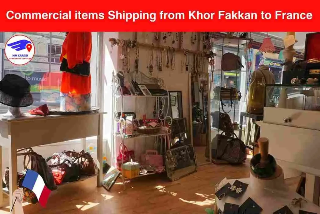 Commercial items Shipping from Khor Fakkan to France