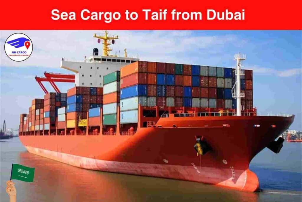 Sea Cargo to Taif from Dubai​