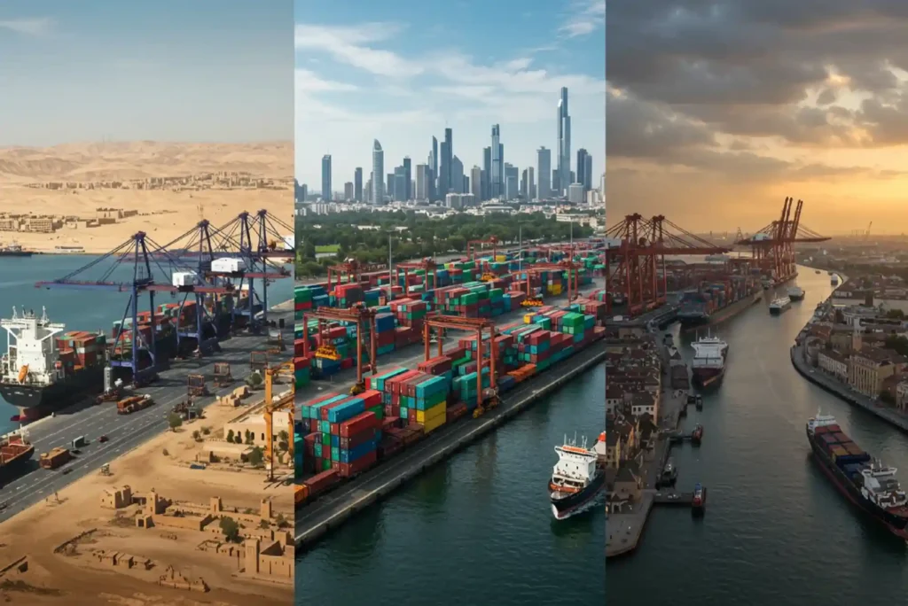 Shipping to Key Destinations in Middle East, Asia, and Europe